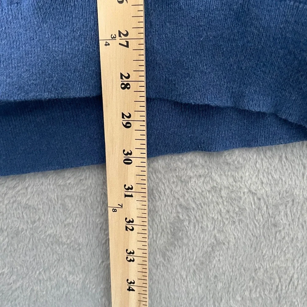 LL Bean Sweater Mens XL Tall Blue Cotton Cashmere V Neck Casual Quiet Luxury